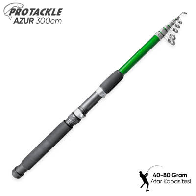 Protackle Azur 300cm Teleskopik Olta Kamışı - Yeşil