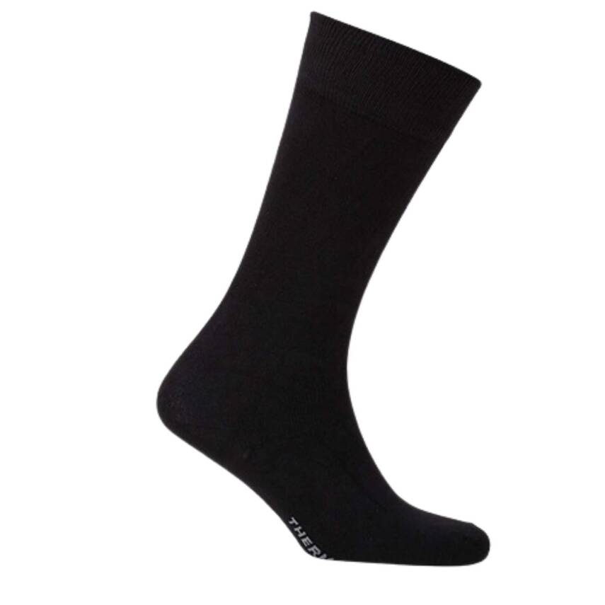 Thermoform Bambu Erkek Çorabı - Siyah - Ultra Konforlu & Hava Alan - 2