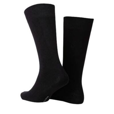 Thermoform Bambu Erkek Çorabı - Siyah - Ultra Konforlu & Hava Alan - 4