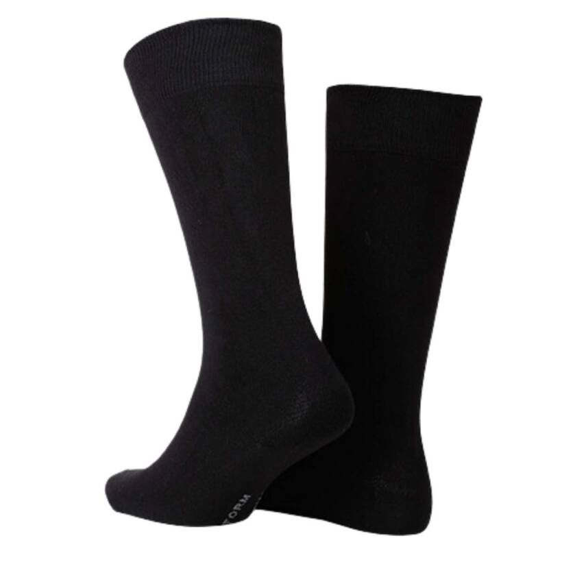 Thermoform Bambu Erkek Çorabı - Siyah - Ultra Konforlu & Hava Alan - 4