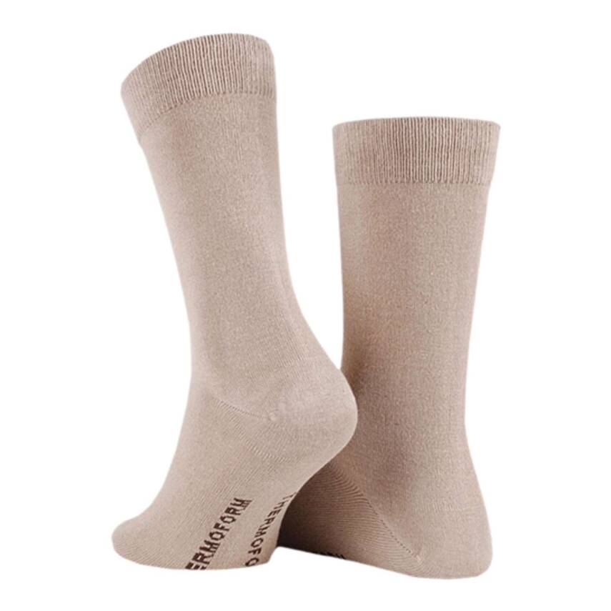 Thermoform Bej Bambu Günlük Çorap - Ultra Konfor ve Hava Alan Yapı - 4
