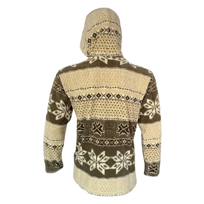 Kapşonlu Polar Ceket - Thermoform - Kahverengi - 2