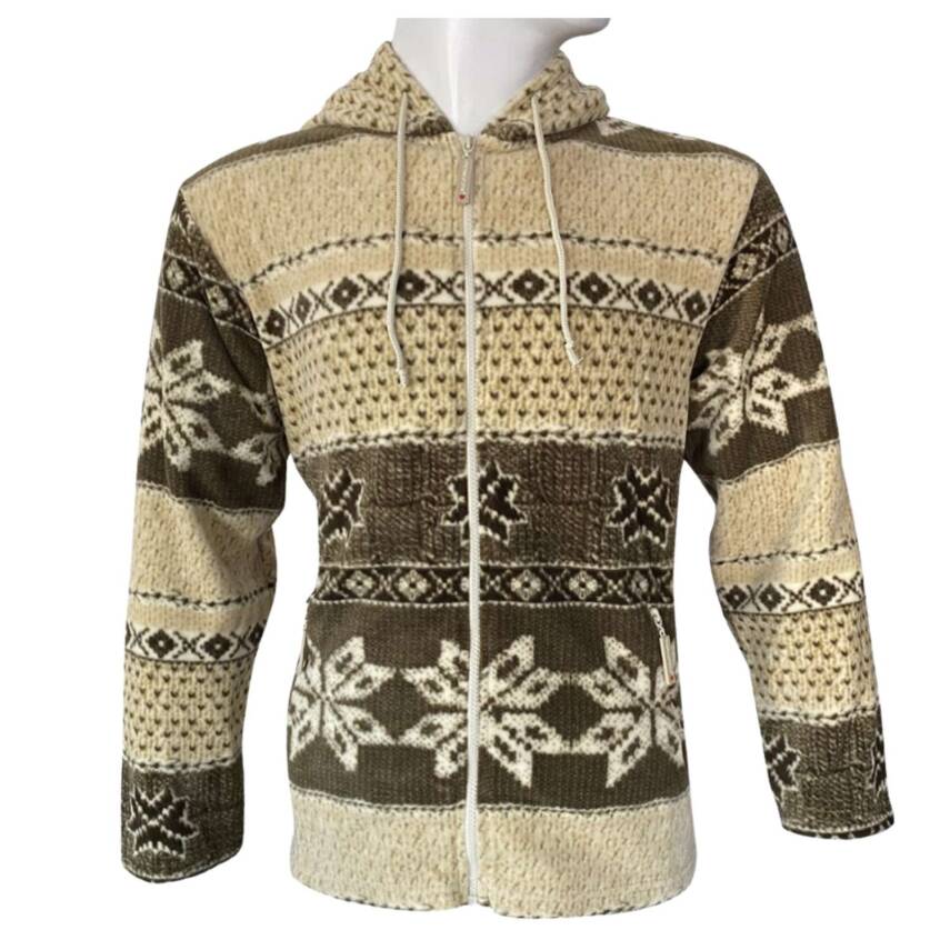 Kapşonlu Polar Ceket - Thermoform - Kahverengi - 3