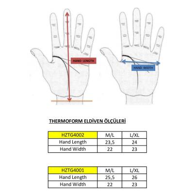 Polar Eldiven - Unisex - Thermoform - Siyah - 2
