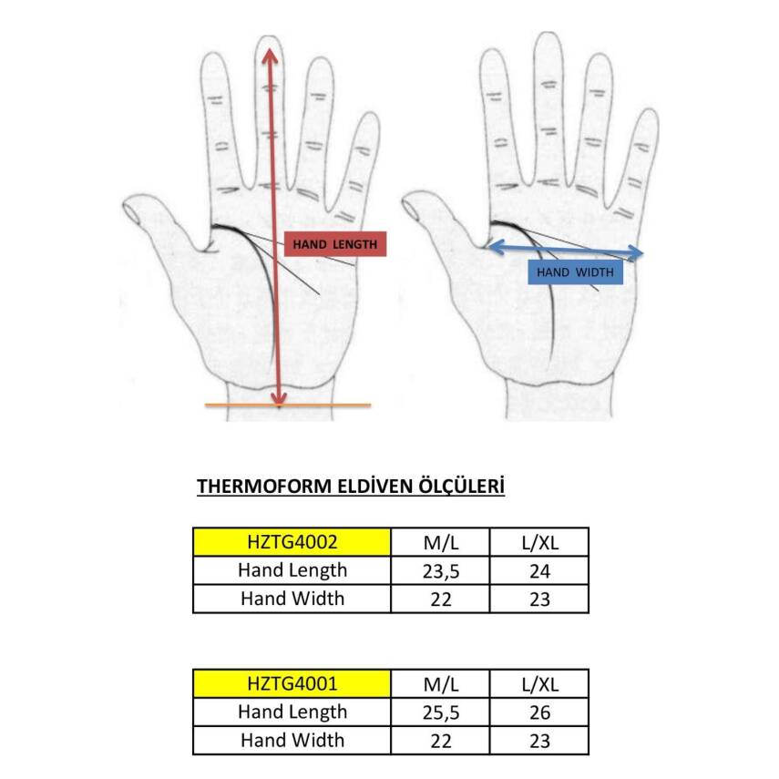 Polar Eldiven - Unisex - Thermoform - Siyah - 2