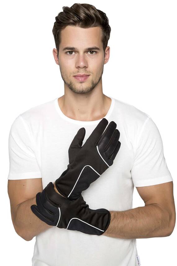 Thermoform Su Geçirmez Softshell Eldiven - Siyah - Yüksek Performans Termal Koruma - 1