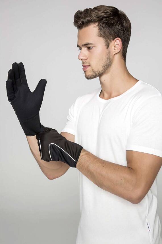 Thermoform Su Geçirmez Softshell Eldiven - Siyah - Yüksek Performans Termal Koruma - 2