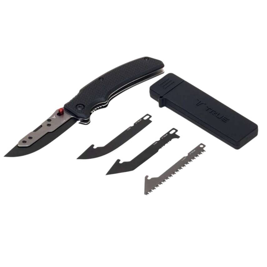 True Utility Çok Fonksiyonlu Pocket Multitool - Değiştirilebilir Bıçaklı Kamp Çakı Seti - 1