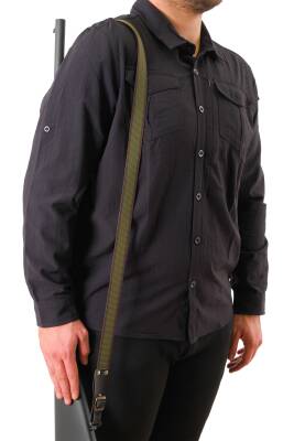 Tüfek Askı Kayışı - Savage - 3 cm Kolon - Haki/Kahve - 2