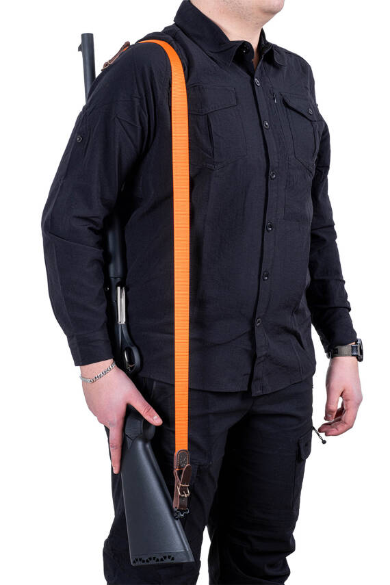 Tüfek Askı Kayışı - Savage - 3 cm Kolon - Turuncu - 3