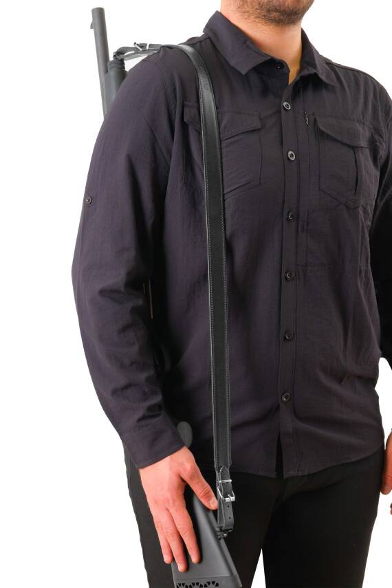 Tüfek Askı Kayışı - Savage - Deri - Siyah - 2