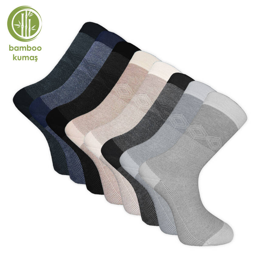 Tumaniş Erkek Bambu Çorap Seti - Pro Comfort 8'li Avantaj Paketi - 1