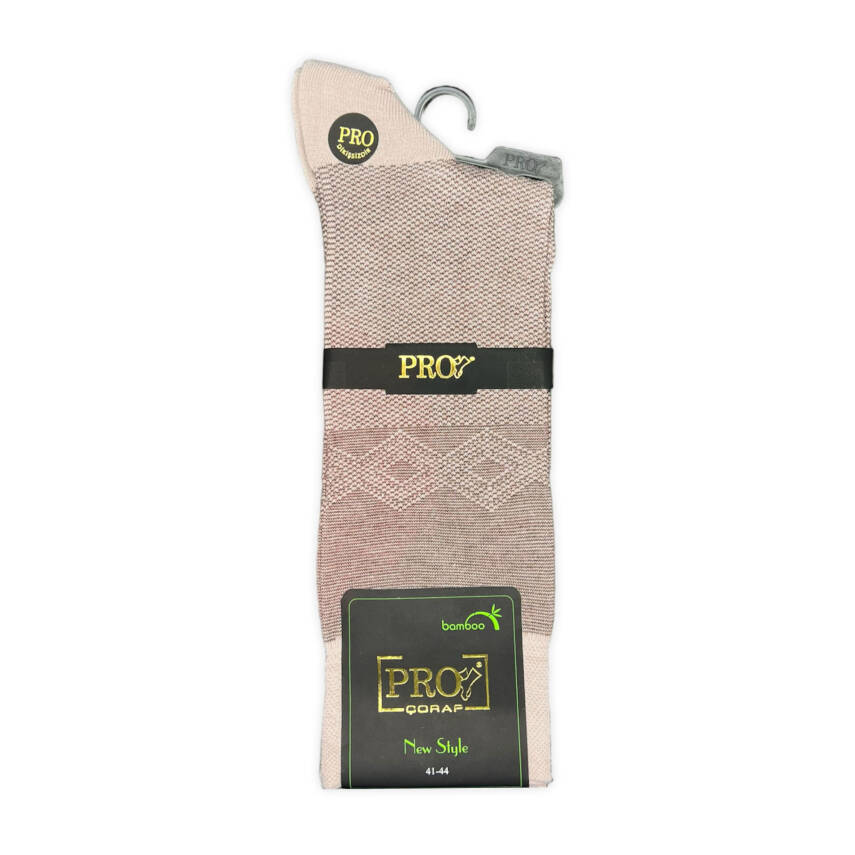 Tumaniş Pro Bambu Erkek Çorap - Bej Rengi - Konforlu ve Hava Alan Model - 2