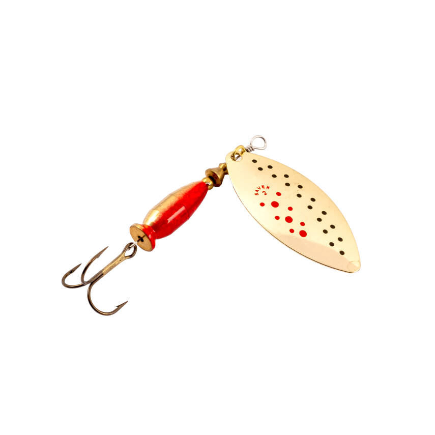 Turna Levrek Alabalık Döner Olta Kaşık - Alp Long - Ladybug/Altın - No:2/16GR - 1