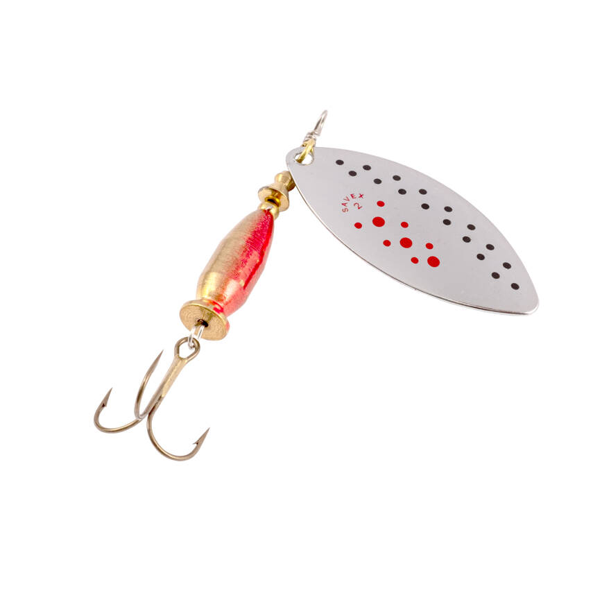 Turna Levrek Alabalık Döner Olta Kaşık - Alp Long - Ladybug/Gümüş - No:2/16GR - 1