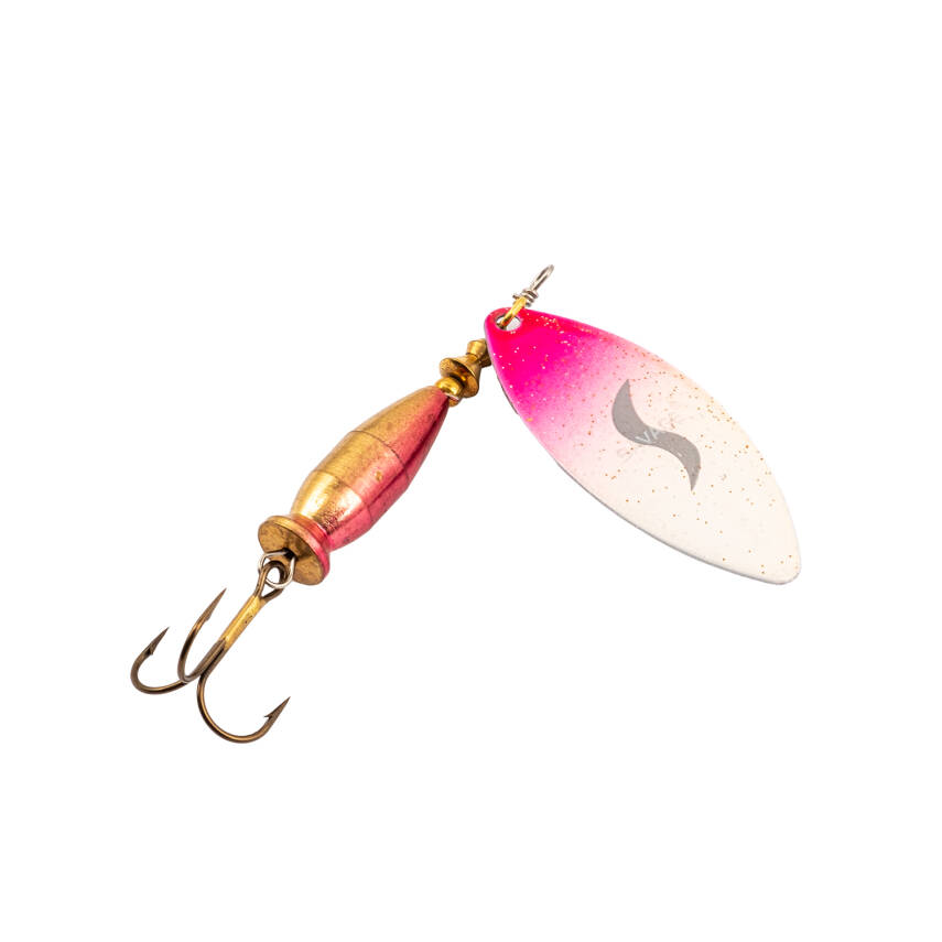 Turna Levrek Alabalık Döner Olta Kaşık - Alp Long - Pembe/Beyaz - No:2/20GR - 1