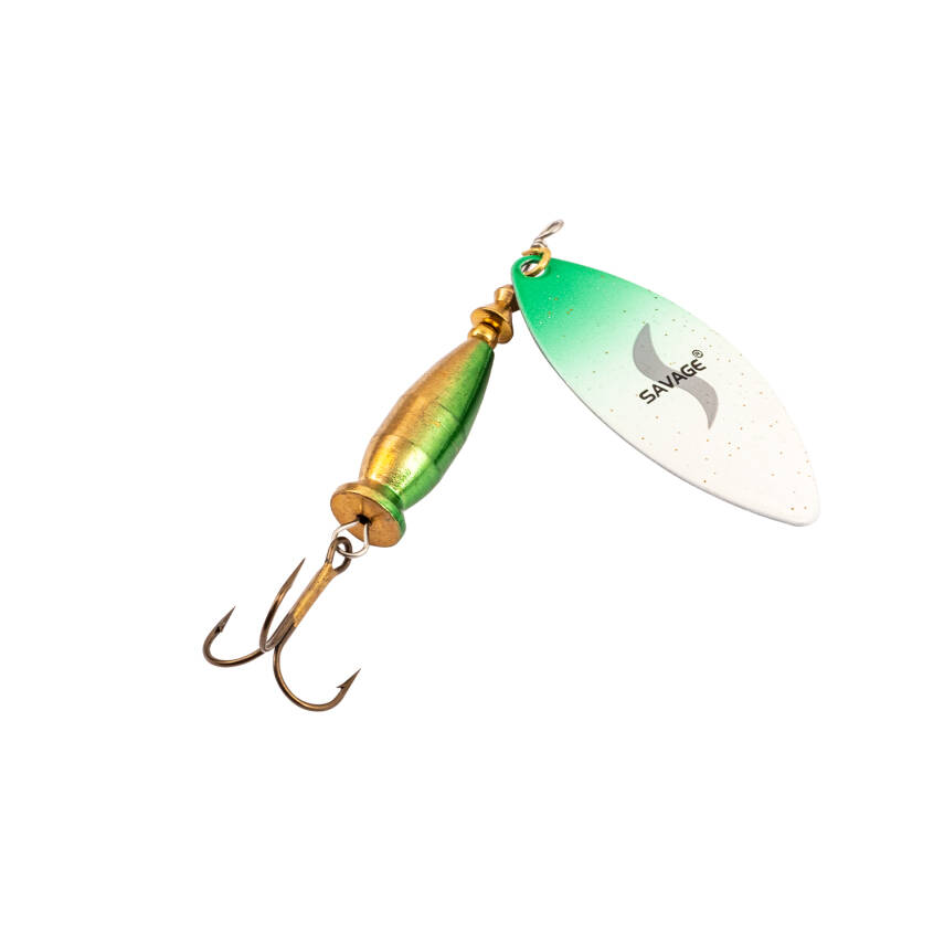 Turna Levrek Alabalık Döner Olta Kaşık - Alp Long - Yeşil/Beyaz - No:2/16GR - 1