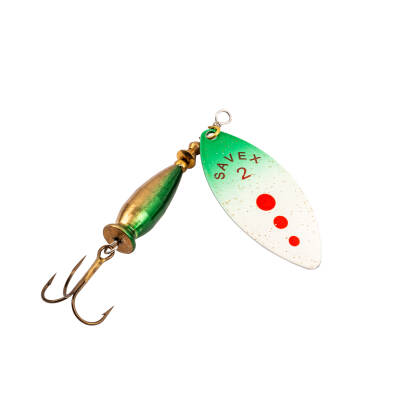 Turna Levrek Alabalık Döner Olta Kaşık - Alp Long - Yeşil/Kırmızı - No:2/16GR - 1