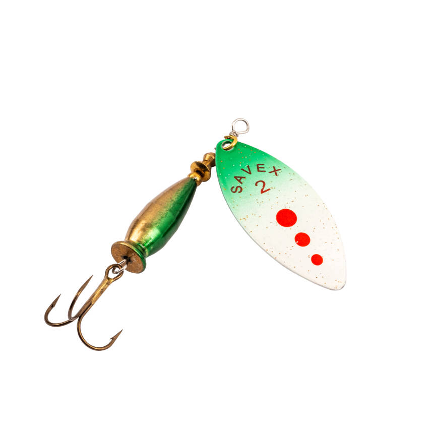 Turna Levrek Alabalık Döner Olta Kaşık - Alp Long - Yeşil/Kırmızı - No:2/16GR - 1