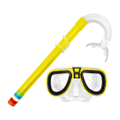 Vardem Çocuklar İçin Sarı Dalış Seti - Su Altı Macera Maske ve Şnorkel - 1