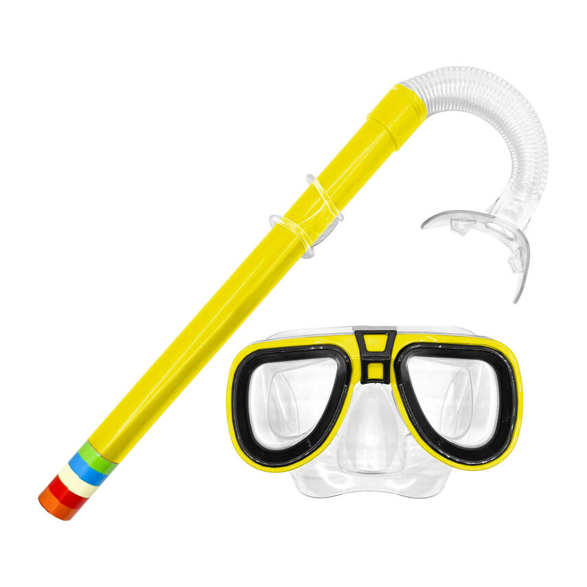 Vardem Çocuklar İçin Sarı Dalış Seti - Su Altı Macera Maske ve Şnorkel - 1
