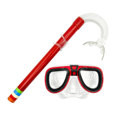 Vardem Kırmızı Çocuk Dalış Seti: Su Altı Gözlüğü ve Şnorkel - Maceracı Model - 1
