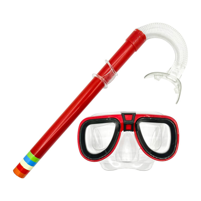 Vardem Kırmızı Çocuk Dalış Seti: Su Altı Gözlüğü ve Şnorkel - Maceracı Model - 1