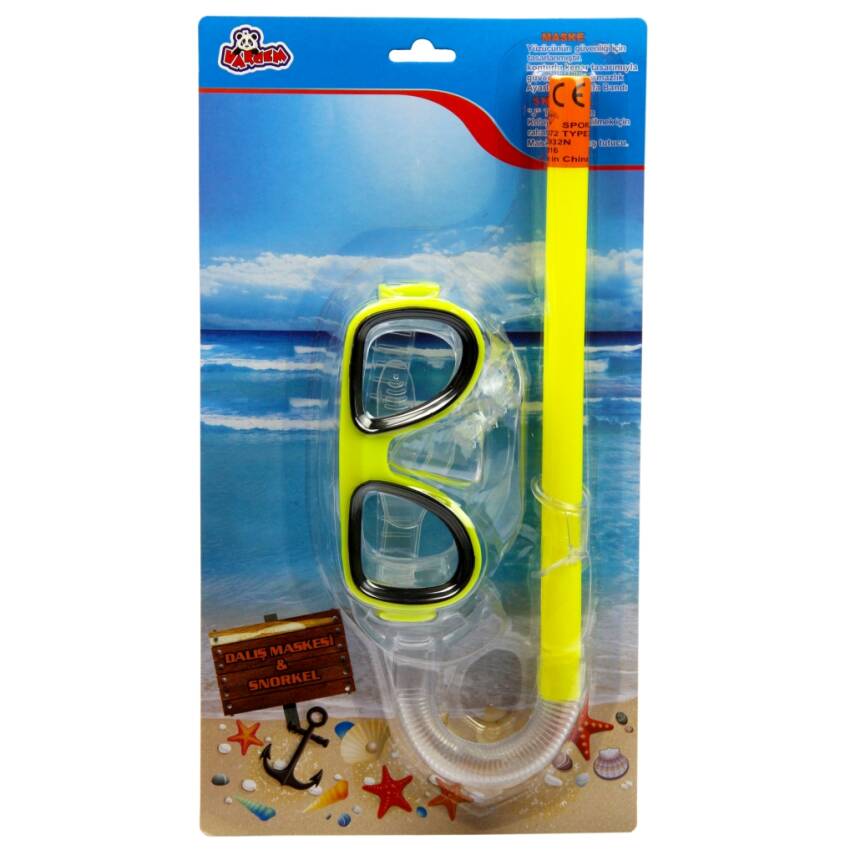 Vardem Oval Dalış Maskesi ve Şnorkel Seti Yeşil (SMG-M25S80) - 2
