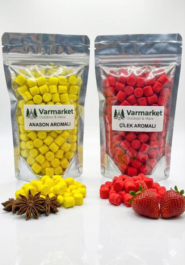 Varmarket 2'li Avcı Seti: Sarı Anason + Kırmızı Çilek Sazan ve Yayın Hamuru (Toplam 160gr Hazır Kesme Yem) - 3
