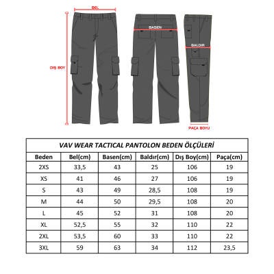 VAV Wear Hidden 11 Outdoor Taktik Erkek Pantolonu - Siyah, Su Geçirmez, Dayanıklı - 4
