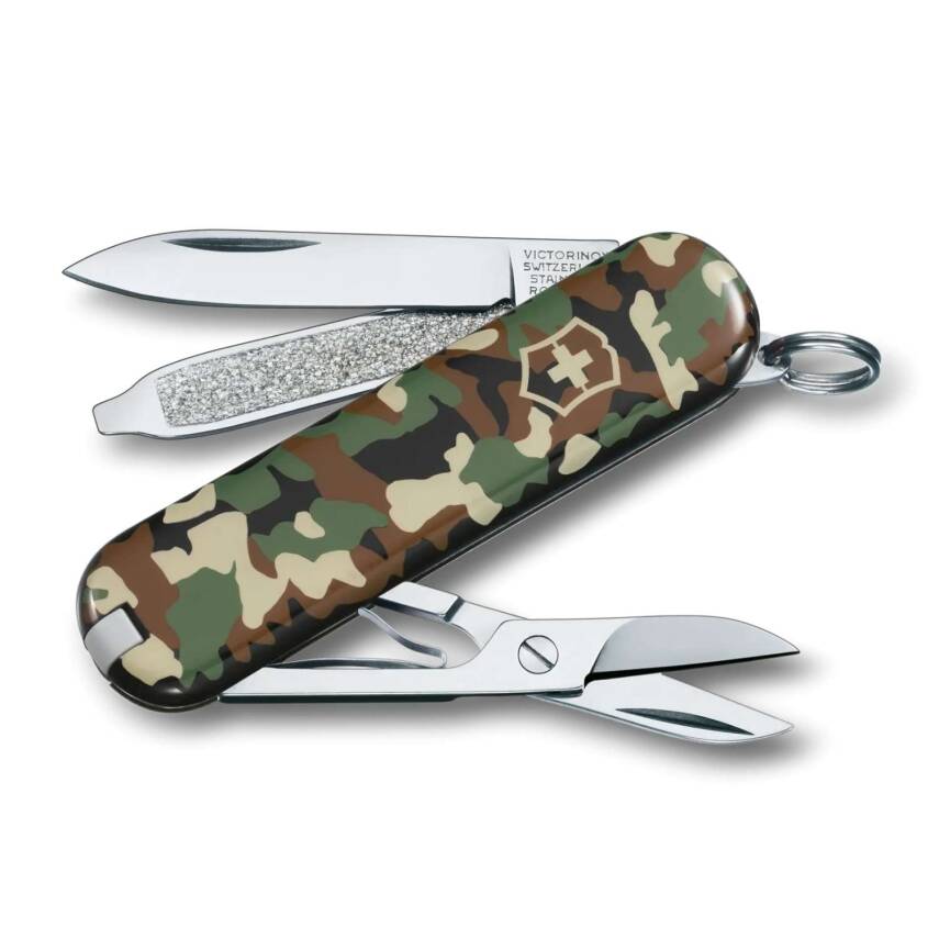 Victorinox Klasik SD 58mm Yeşil Kamuflaj İsviçre Çakısı - Çok Amaçlı Mini Boy - 1