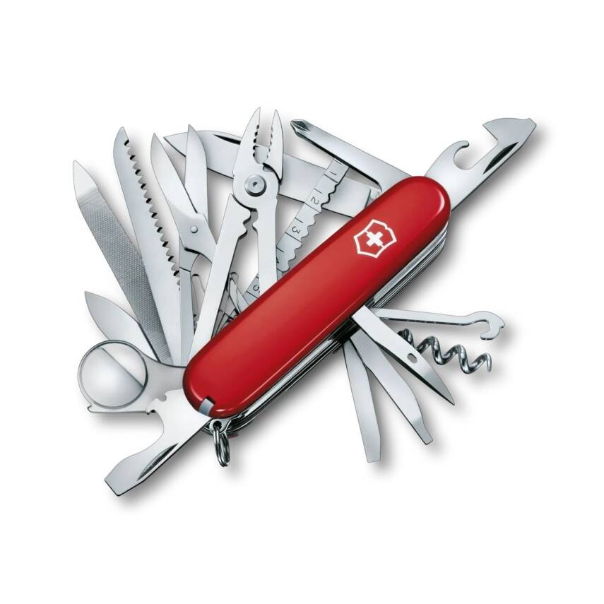 Victorinox Swiss Champ 33 Fonksiyonlu Çok Amaçlı İsviçre Cep Çakısı - Kırmızı - 1