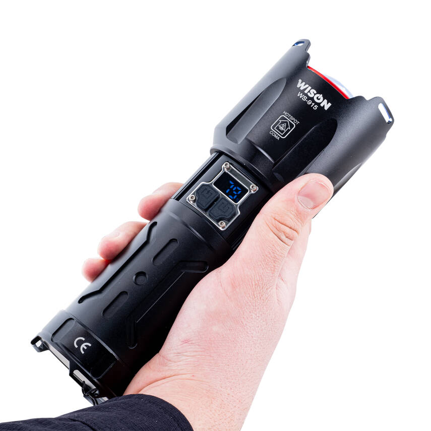 Wison 5000 Lümen Süper Parlak Şarjlı El Feneri - 55W Taşınabilir LED Lamba - 3