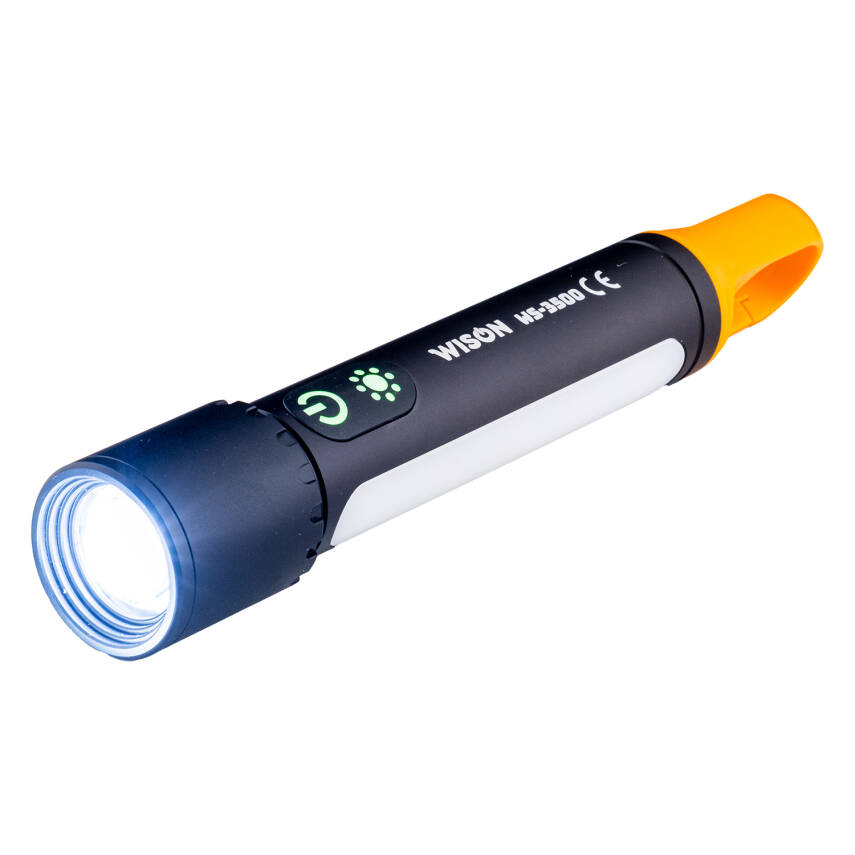 Şarj Edilebilir El Feneri - Wison - 1500 Lümen - 10 Watt - Zoomlu - COB LED - 1