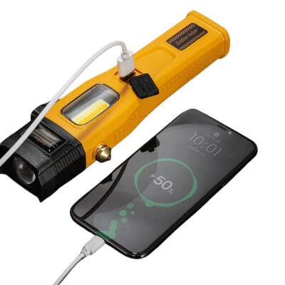 Şarj Edilebilir El Feneri - Wison - 700 Lümen - 5 Watt - LED COB - Mıknatıslı - 4