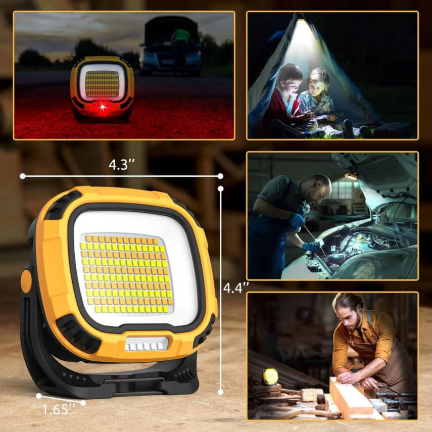 Şarj Edilebilir Çalışma Lambası - Wison - Çok Fonksiyonlu - Mıknatıs & Kancalı - 4