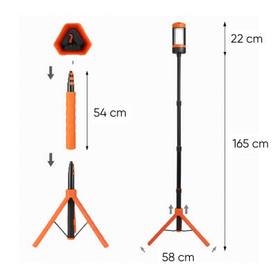 Şarj Edilebilir Çok Amaçlı Led Aydınlatma - Wison - 3500 Lümen - 3
