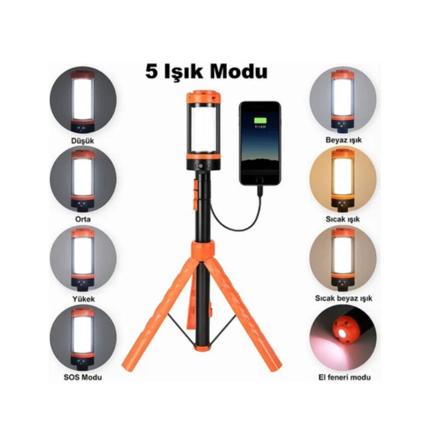 Şarj Edilebilir Çok Amaçlı Led Aydınlatma - Wison - 3500 Lümen - 4